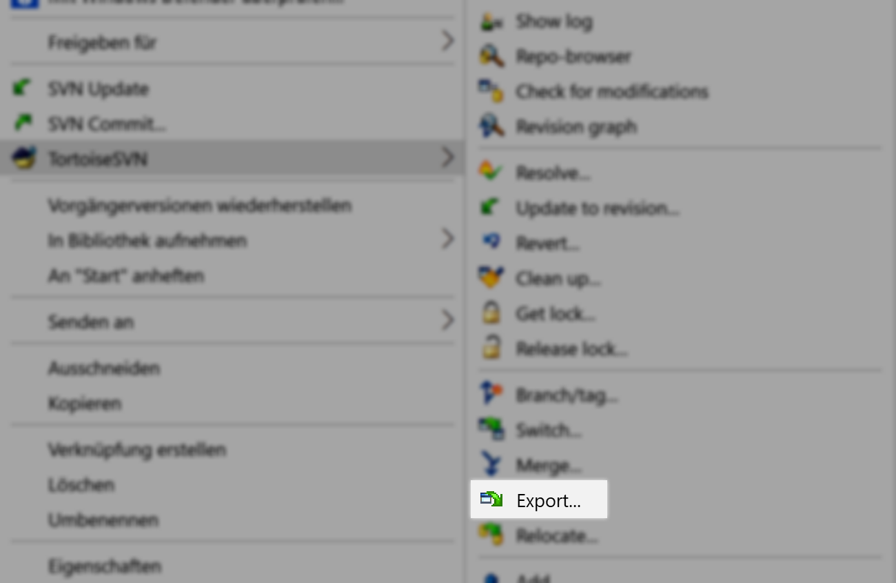 Visual Studio integration · TortoiseSVN